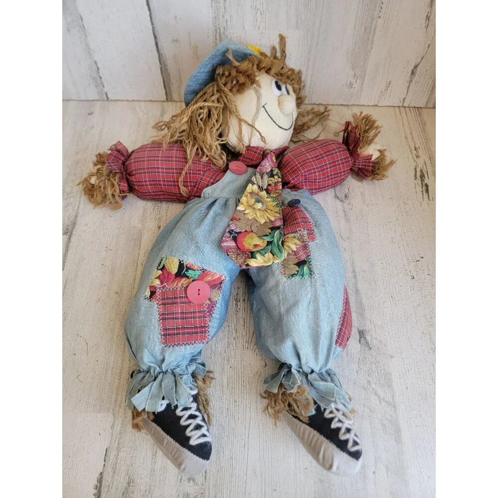 Plush vintage scarecrow Halloween hanging home decor